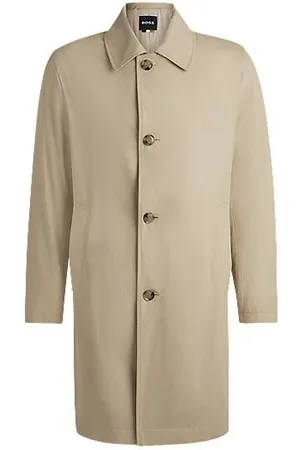 HUGO BOSS Mantel aus Baumwoll-Mix mit klassischer Passform