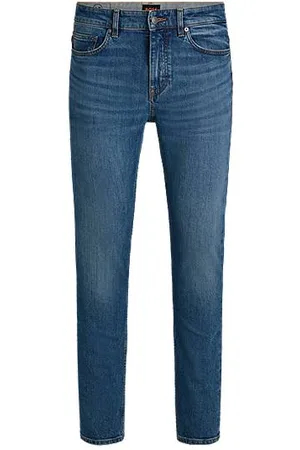 HUGO BOSS Delaware Slim-Fit Jeans aus bequemem blauem Stretch-Denim