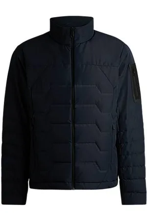 HUGO BOSS Wasserabweisende Daunenjacke mit Reißverschluss-Details