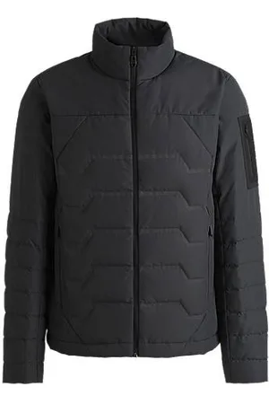 HUGO BOSS Wasserabweisende Daunenjacke mit Reißverschluss-Details