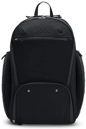 HUGO BOSS Rucksack mit Beschlägen in polierter Silber-Optik