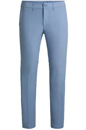 HUGO BOSS Slim-Fit Hose aus wasserabweisendem Stretch-Gewebe