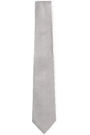 HUGO BOSS Gemusterte Krawatte aus in Italien gefertigtem Seiden-Jacquard
