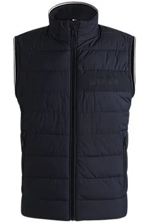 HUGO BOSS Wasserabweisende Weste mit tonalem Logo