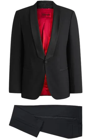 HUGO BOSS Slim-Fit Abendanzug aus waschmaschinenfestem elastischem Gewebe