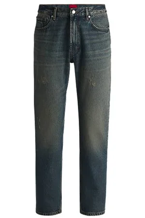 HUGO BOSS Regular-Fit Jeans aus gefärbtem Denim