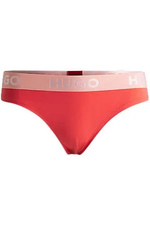 HUGO BOSS String aus Stretch-Baumwolle mit Logo-Bund