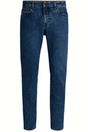 HUGO BOSS Maine Regular-Fit Jeans aus bequemem blauem Stretch-Denim