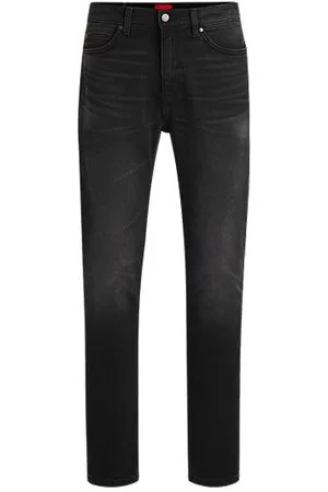 HUGO BOSS Schwarze Slim-Fit Jeans aus Stretch-Denim