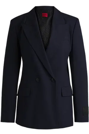 HUGO BOSS Regular-Fit Zweireiher aus Stretch-Gewebe