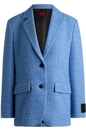 HUGO BOSS Relaxed-Fit Blazer aus strukturiertem Bouclé