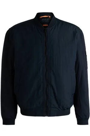 HUGO BOSS Wasserabweisende Bomberjacke mit Logo-Aufnäher