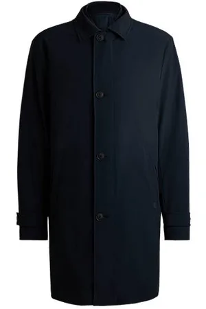 HUGO BOSS Ideal fürs Reisen: elastischer Regular-Fit Mantel mit herausnehmbarer Innenweste