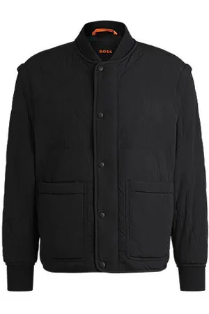 HUGO BOSS Wasserabweisende Jacke aus Knitter-Struktur-Gewebe