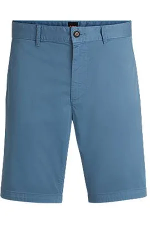 HUGO BOSS Slim-Fit Shorts aus elastischem Baumwoll-Twill