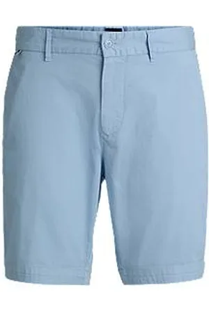 HUGO BOSS Slim-Fit Shorts aus elastischem Baumwoll-Twill
