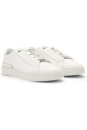 HUGO BOSS Gary Sneakers aus genarbtem Leder mit verdeckten Schnürsenkeln
