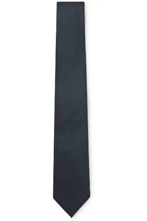 HUGO BOSS Set aus Krawatte und Einstecktuch aus Jacquard