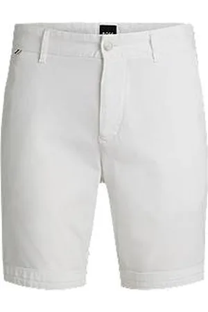 HUGO BOSS Slim-Fit Shorts aus elastischem Baumwoll-Twill