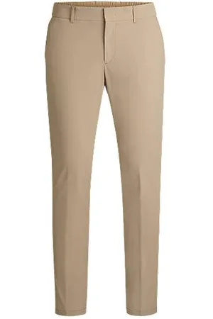 HUGO BOSS Ideal fürs Reisen: Slim-Fit Hose aus elastischem Softshell-Gewebe
