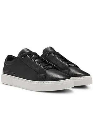 HUGO BOSS Gary Sneakers aus genarbtem Leder mit verdeckten Schnürsenkeln