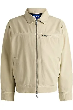 HUGO BOSS Wattierte Regular-Fit Jacke aus Baumwoll-Canvas