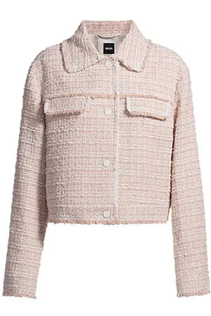 HUGO BOSS Regular-Fit Tweed-Jacke