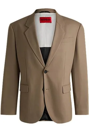 HUGO BOSS Modern-Fit Sakko aus Stretch-Twill mit durchgehendem Innenfutter