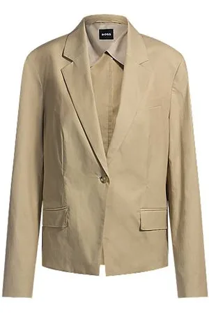HUGO BOSS Ein-Knopf-Blazer aus luftiger Stretch-Baumwolle
