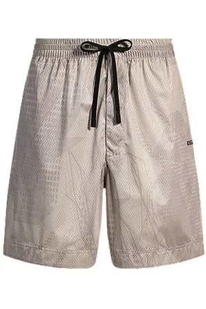 HUGO BOSS Active Shorts aus laminiertem Mesh mit Allover-Print