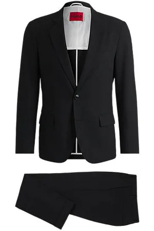 HUGO BOSS Slim-Fit Anzug aus Seersucker
