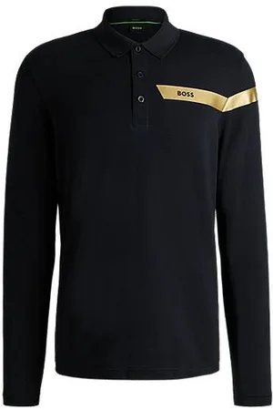 HUGO BOSS Sportives Poloshirt aus feuchtigkeitsregulierendem Baumwoll-Mix