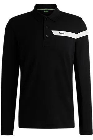HUGO BOSS Sportives Poloshirt aus feuchtigkeitsregulierendem Baumwoll-Mix