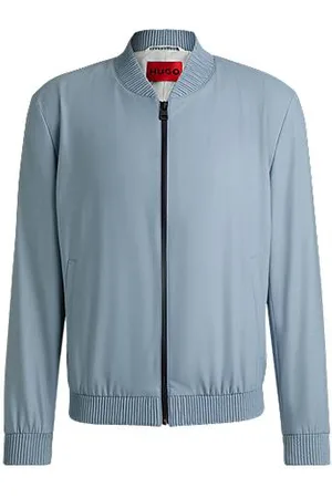 HUGO BOSS Slim-Fit Jacke aus elastischem Woll-Mix