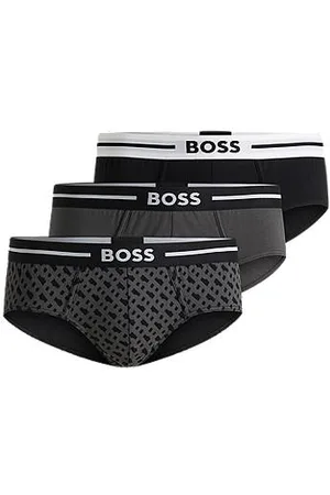 HUGO BOSS Dreier-Pack Slips aus Stretch-Baumwolle mit Logo