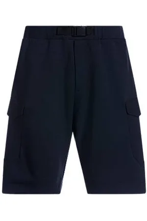 HUGO BOSS Shorts aus Super-Stretch-Gewebe mit Hopsack-Einsätzen