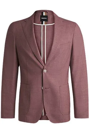 HUGO BOSS Slim-Fit Sakko aus gemustertem Woll-Mix