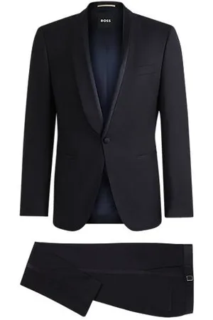 HUGO BOSS Smoking aus Woll-Mix mit Seiden-Mix-Details