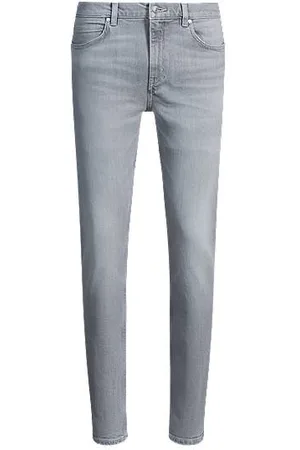 HUGO BOSS Extra Slim-Fit Jeans aus silbergrauem Stretch-Denim