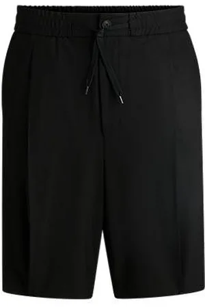 HUGO BOSS Modern-Fit Shorts aus elastischem Woll-Mix