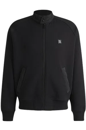 HUGO BOSS Jacke aus Baumwoll-Mix mit Kontrast-Details