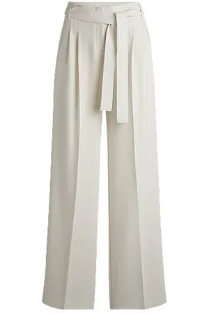 HUGO BOSS Relaxed-Fit Hose aus knitterfreiem japanischem Krepp