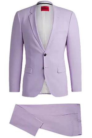 HUGO BOSS Extra Slim-Fit Anzug aus Stretch-Dobby in Mohair-Optik