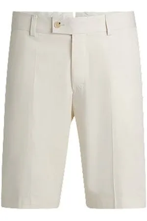 HUGO BOSS Tapered-Fit Shorts aus Baumwoll-Mix mit Seiden- und Elasthan-Anteil