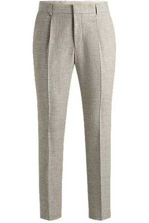 HUGO BOSS Business-Hose aus filigran gemustertem Stretch-Gewebe