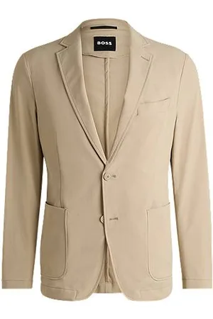 HUGO BOSS Ideal fürs Reisen: Slim-Fit Sakko aus elastischem Softshell