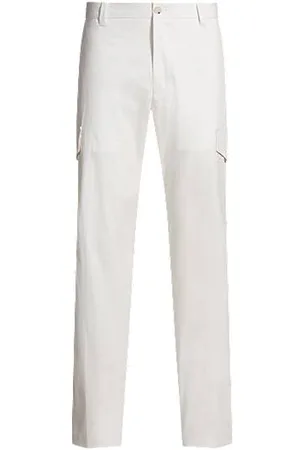 HUGO BOSS Tapered-Fit Hose aus Baumwoll-Mix mit Seiden- und Elasthan-Anteil