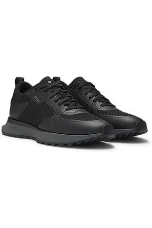 HUGO BOSS Sneakers aus verschiedenen Materialien mit Mesh und Logos