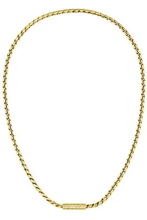 HUGO BOSS Goldfarbene Halskette mit geflochtener Kette