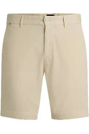 HUGO BOSS Slim-Fit Shorts aus elastischem Baumwoll-Twill